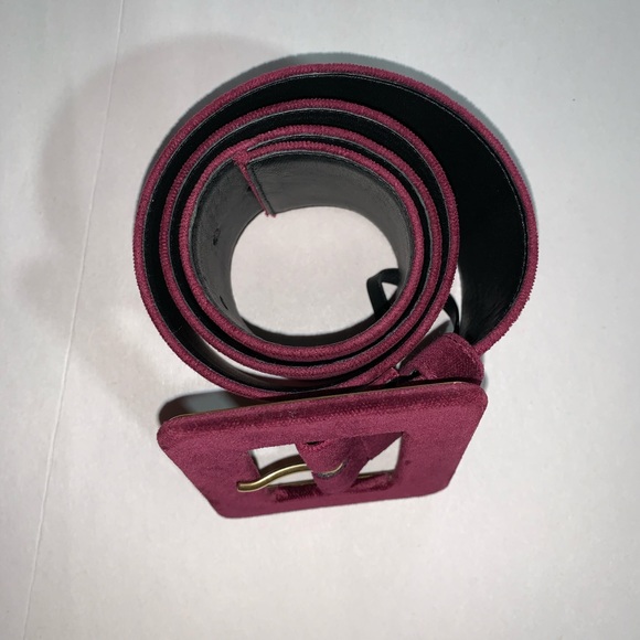 vintage SAINT LAURENT velvet over calfskin BELT main image 10